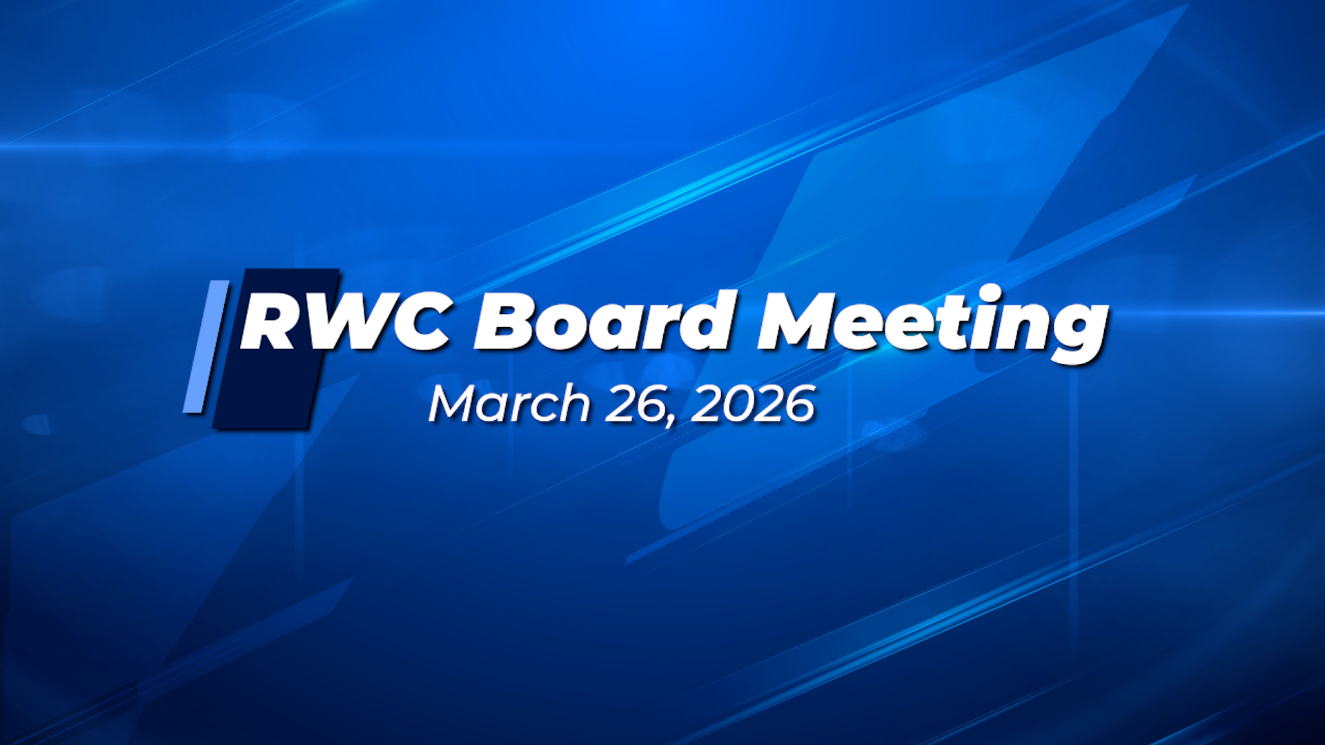 Rossmoor Walnut Creek Board Meeting on March 26, 2026